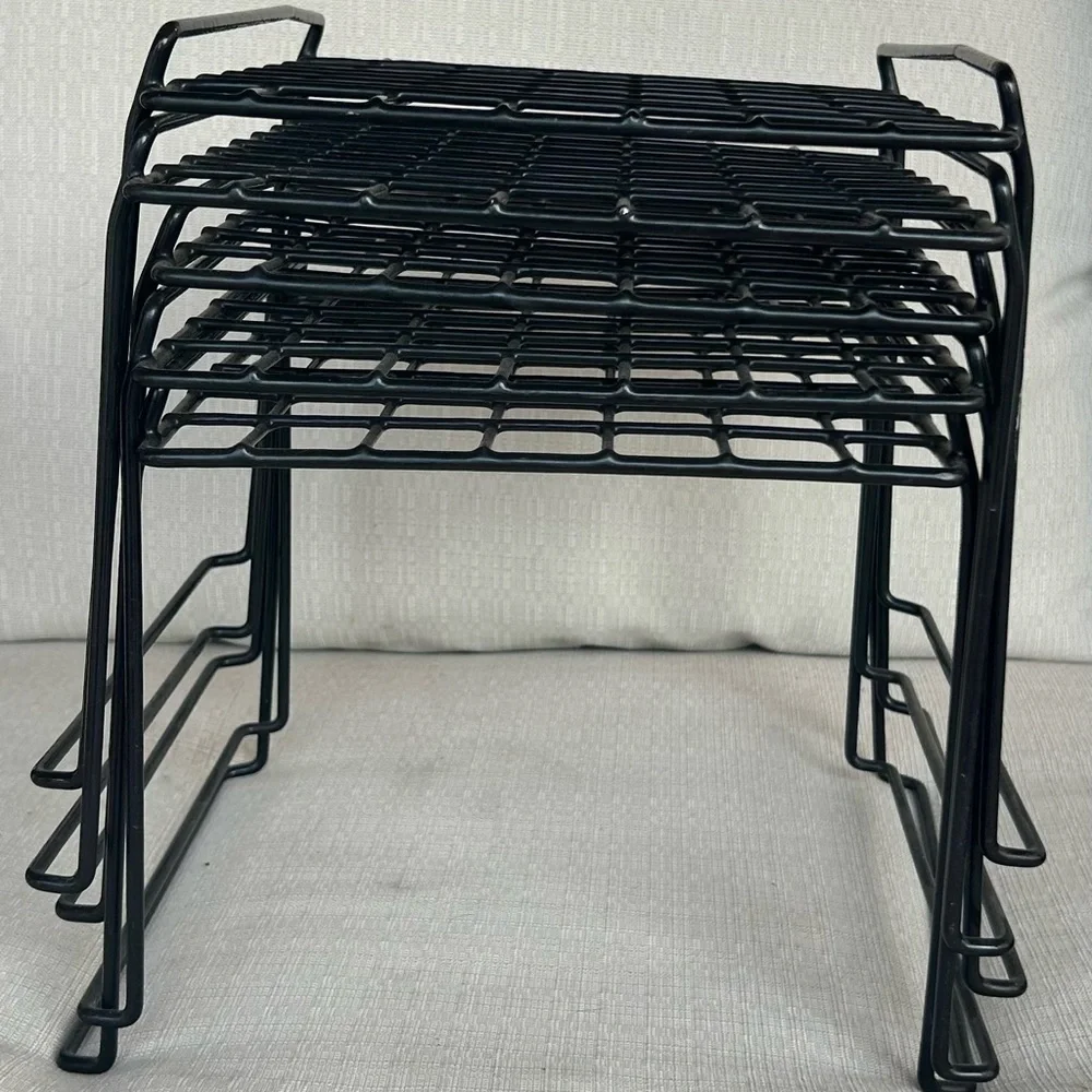 Set of 5 LockerMate Black Coated Metal Storage Racks